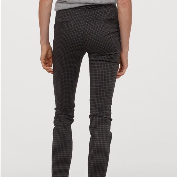 H&M Patterned Dark Gray Ankle Length Slacks - Picture 3 of 6